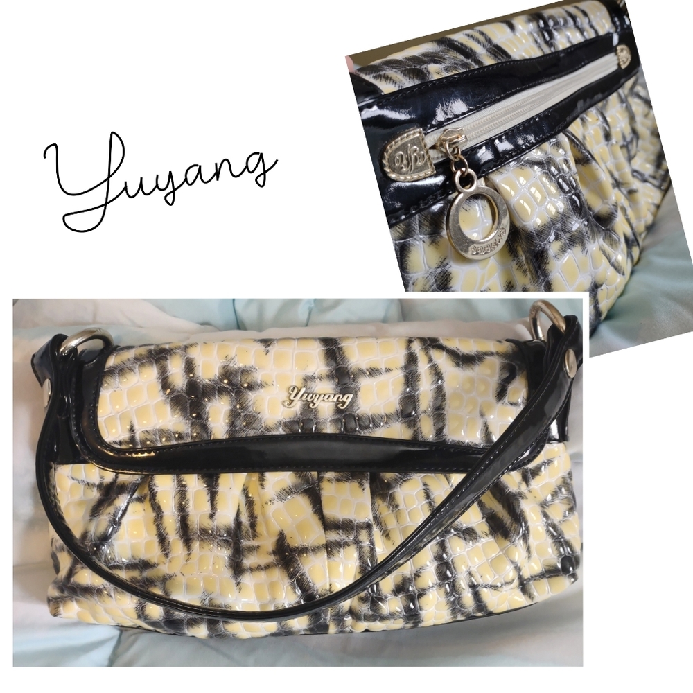 Yuyang yellow patterned purse